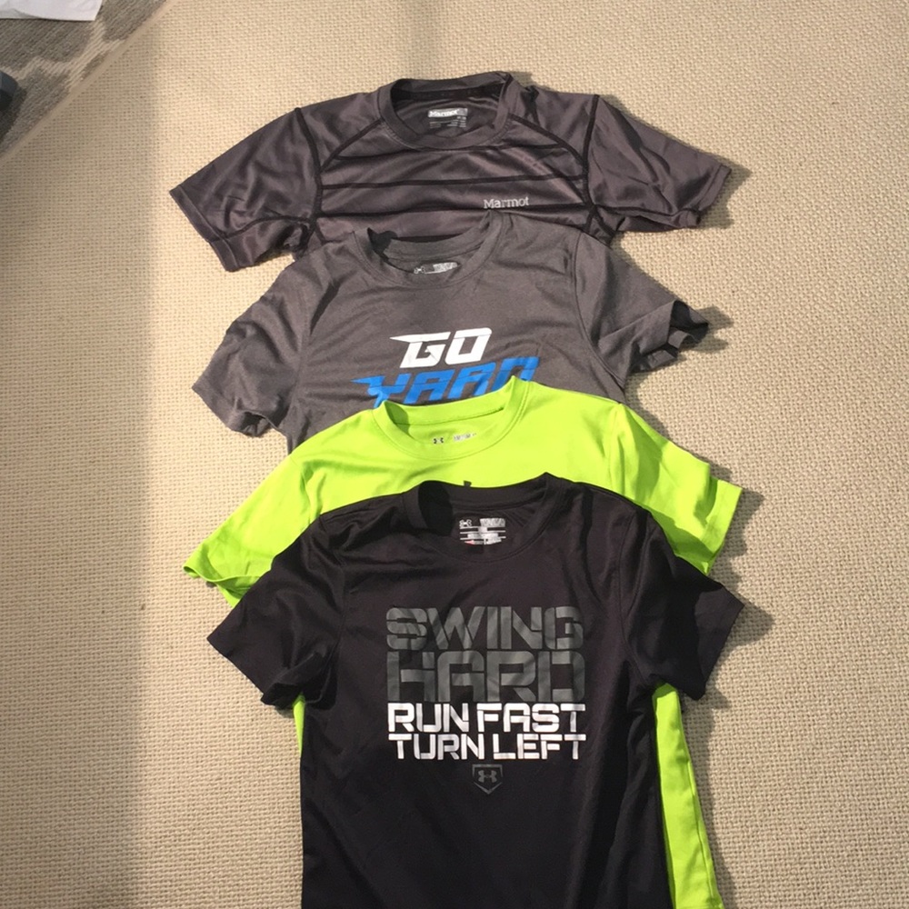 lot of 4 boys athletic sport shirts